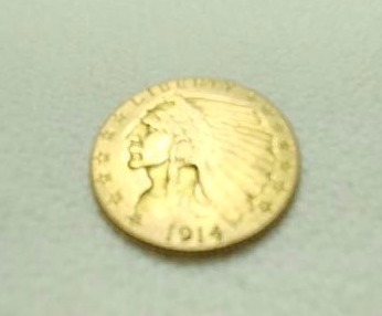 1914 Indian 2.5 Dollar Gold Coin