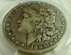 1886-O Morgan Silver Dollar PCGS graded F