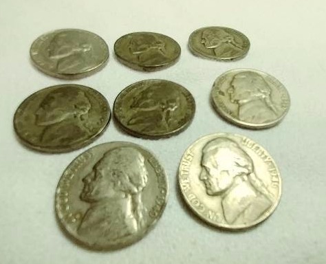 8 Jefferson Nickels