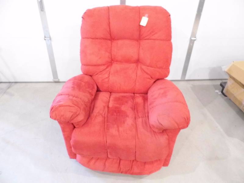 lot 3 image: Red Microfiber Recliner