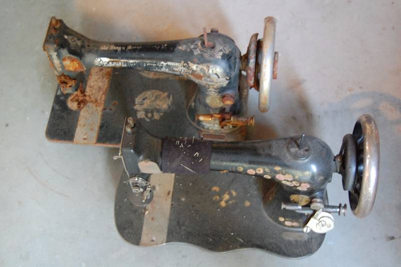Two Antique Sewing Machines