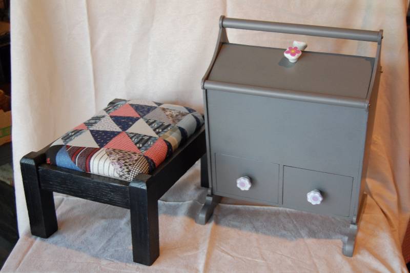 Sewing Caddy and Foot Stool