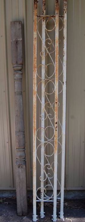Two Steel Support Columns and A Half Post