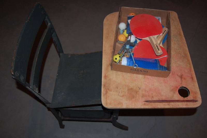 School Desk and Ping Pong Supplies