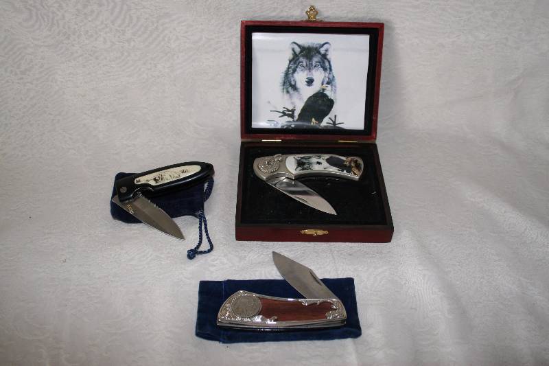 Three Folding Knives