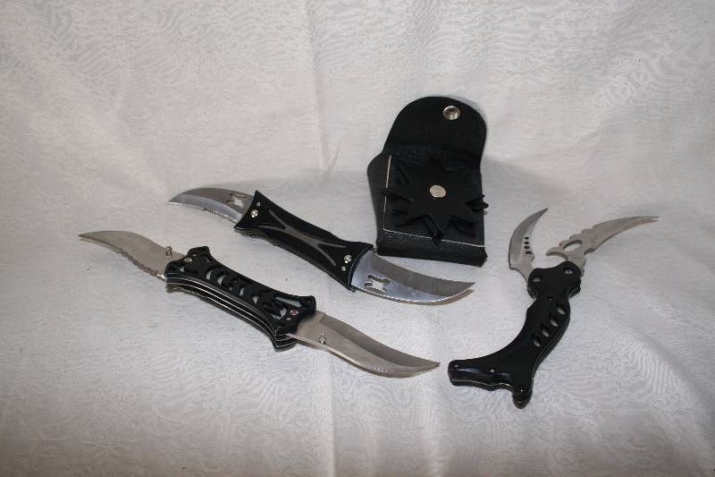 Three Folding Knives and Some Throwing Stars
