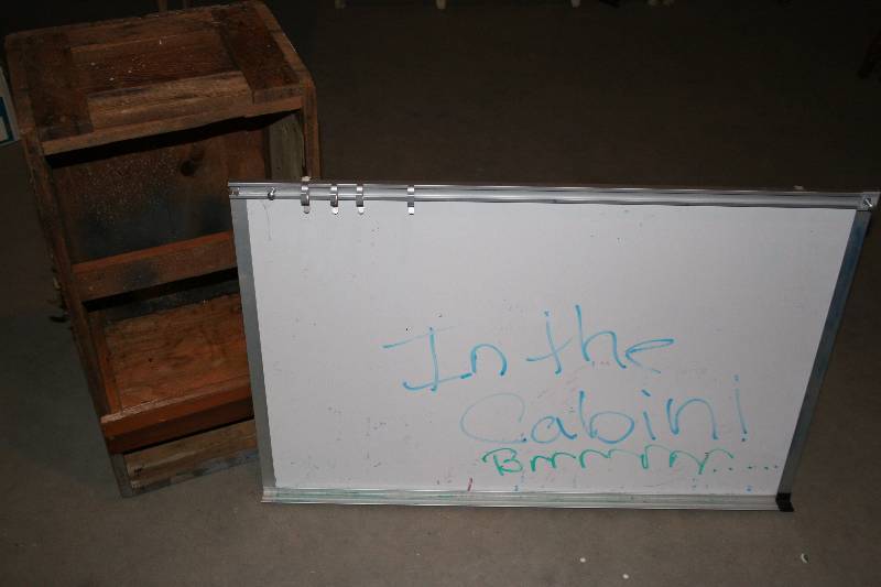 White Board and Wooden Box