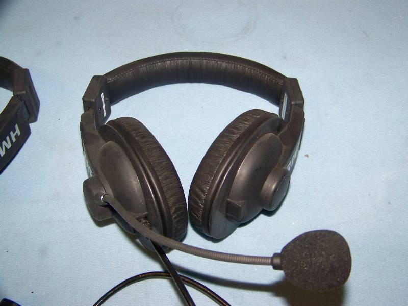 lot 79 image: (2) HME, Broadcast  Communication Headsets  Headphones with Mics