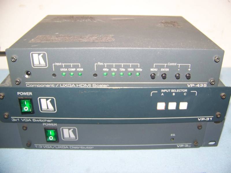 lot 76 image: Kramer, HDMI Scaler, Line  Distrbution Amplifiers  Amps, Switcher and more