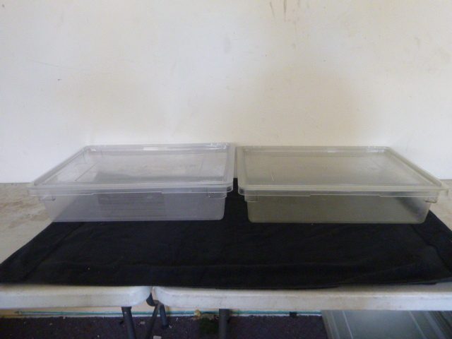lot 18 image: 2 Cambro Tubs with Lids