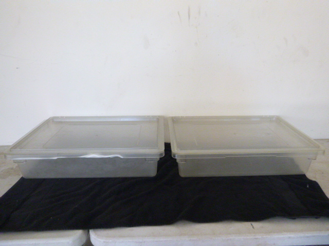lot 23 image: 2 Cambro Tubs with Lids