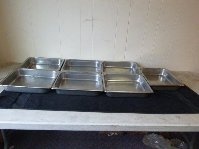 lot 48 image: 7 Stainless Steel 12 Pans