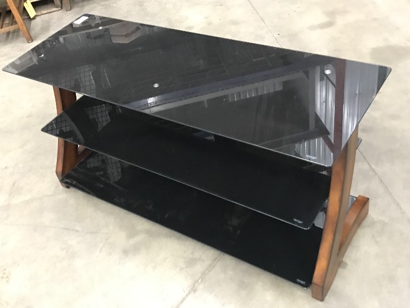 lot 45 image: Glass T.V. Stand