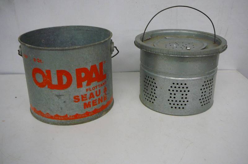Steel 8qt Minnow Bucket & Steel Old Pal Bucket