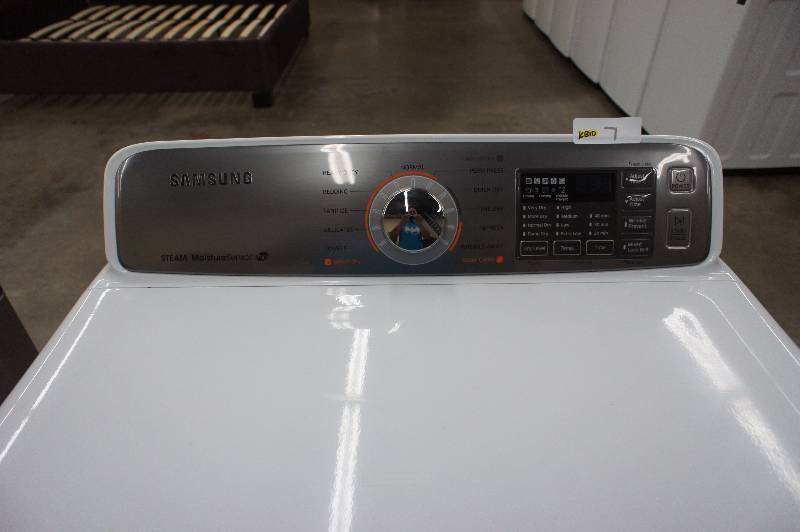 lot 7 image: Scratch and Dent - Samsung Model #  (DV48H7400EW) Front-Loading Electric Dryer - White Color - Tested Works - MSRP $ 799.99