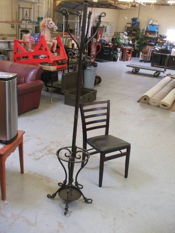 COAT RACK AND FOLDING CHAIR