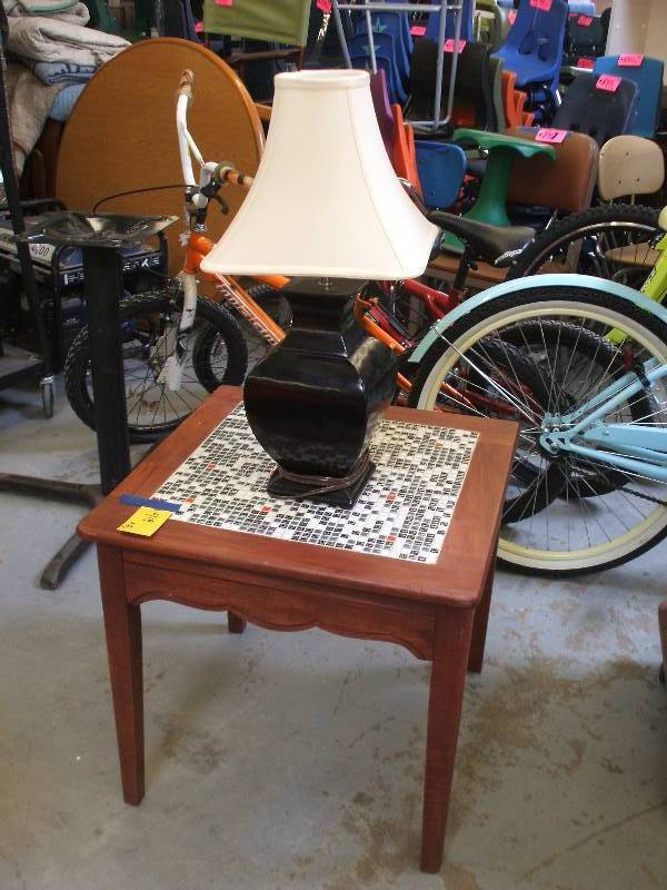 TABLE AND LAMP