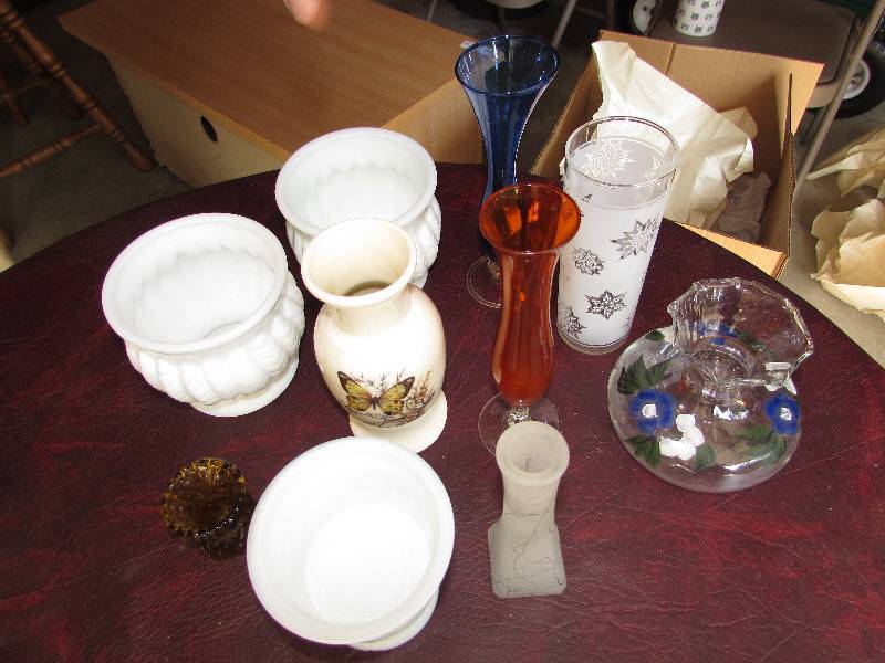 lot 161 image: VASES AND GLASSES