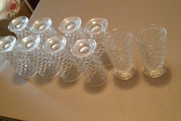 lot 91 image: 10 WATER GLASSES