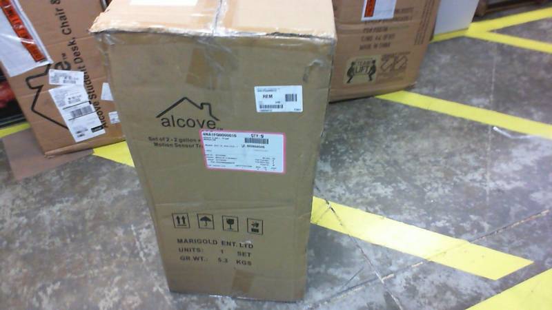 lot 2934 image: alcove 13-Gal. and 2-Gal. Motion-Sensor Trash Cans