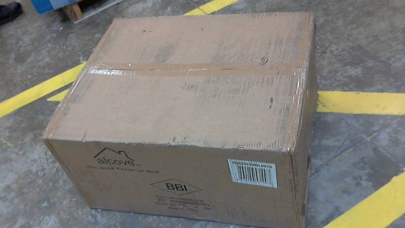 lot 2947 image: alcove 70-Pc. Kitchen in a Box Black