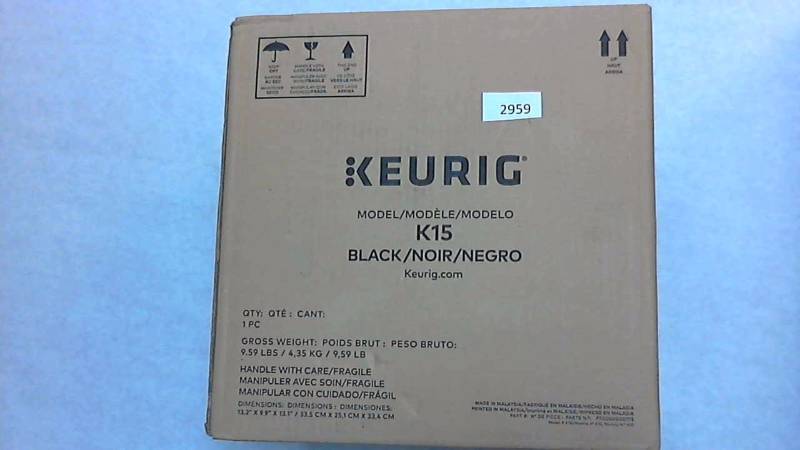 lot 2959 image: Keurig Classic Series K15 Brewing System Black