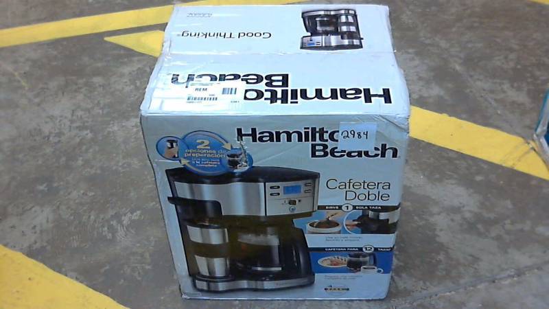 lot 2984 image: Hamilton Beach The Scoop 2-Way Brewer Coffeemaker
