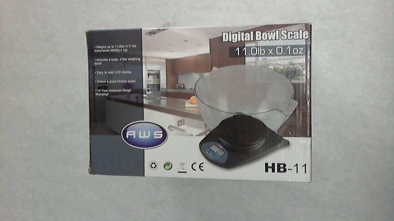 lot 3006 image: Digital Bowl Scale- 11 lb cap. Black