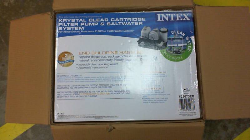 lot 3118 image: Intex Saltwater System with Filter Pump