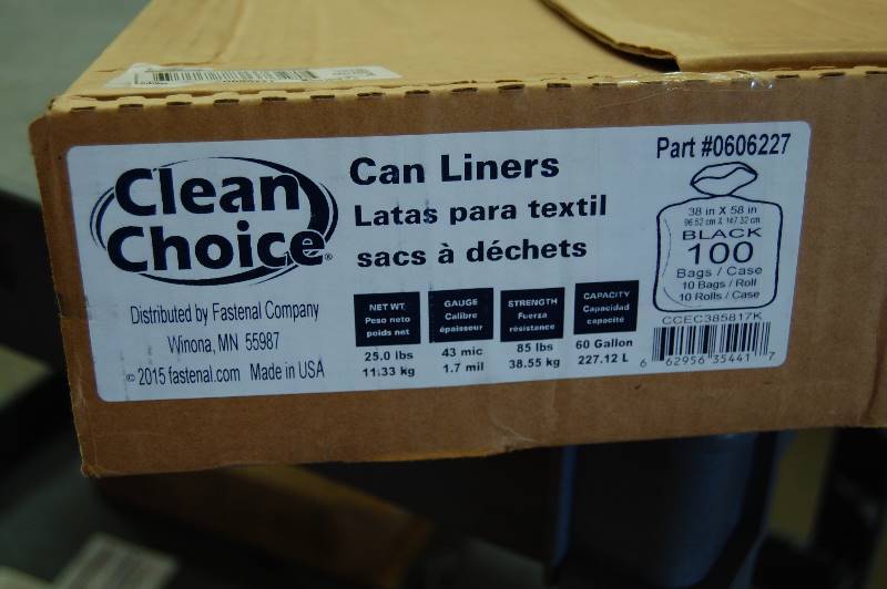lot 26 image: Case of 60Gal Garbage Bags-1.7 mil