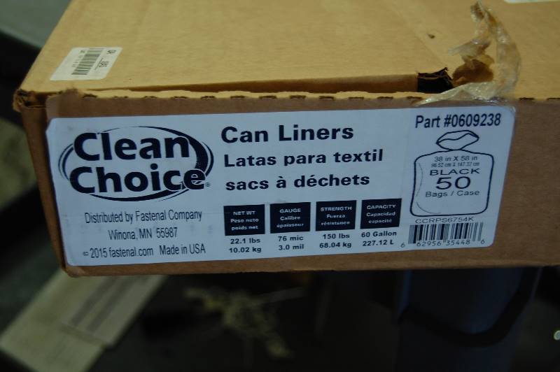 lot 27 image: Case of HD 60Gal garbage bags-3.0 mil