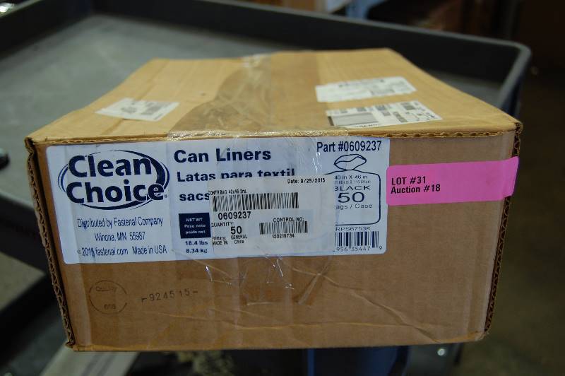 lot 31 image: Case of 45Gal Garbage Bags-3 mil