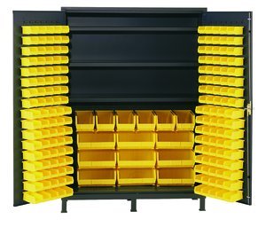 lot 43 image: 185 Bin Flush Door Bin Storage Cabinet