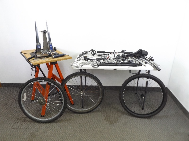 Large Lot of Biking Tools, Parts, Park Wheel Truing, etc.