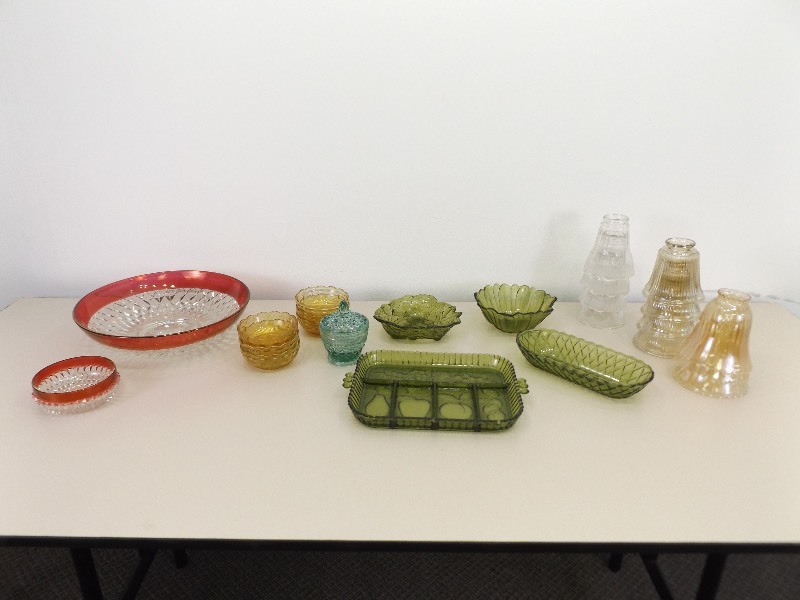 Large Lot of Antique and Vintage Depression, Carnival, etc. Glass