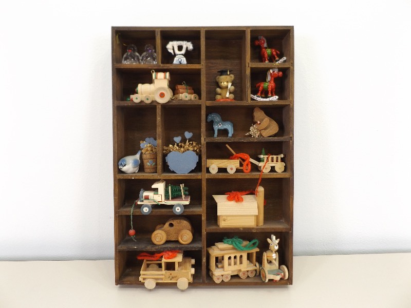 Vintage Wood Toy Themed Shadow Box