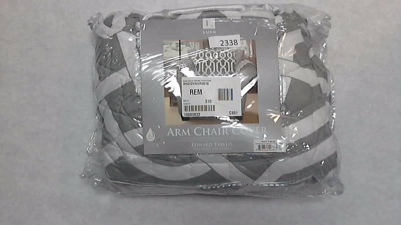 lot 2338 image: Lush Decor Edward Trellis Chair Cover Gray