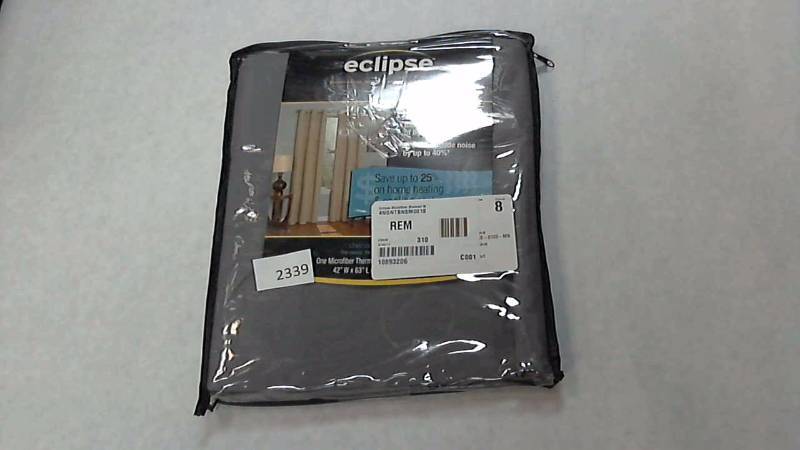 lot 2339 image: Eclipse Microfiber 42 x 63 Blackout Grommet Panel - Smoke