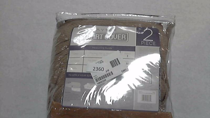 lot 2360 image: Stretch Pixel 2pc Sofa Cover - Sand