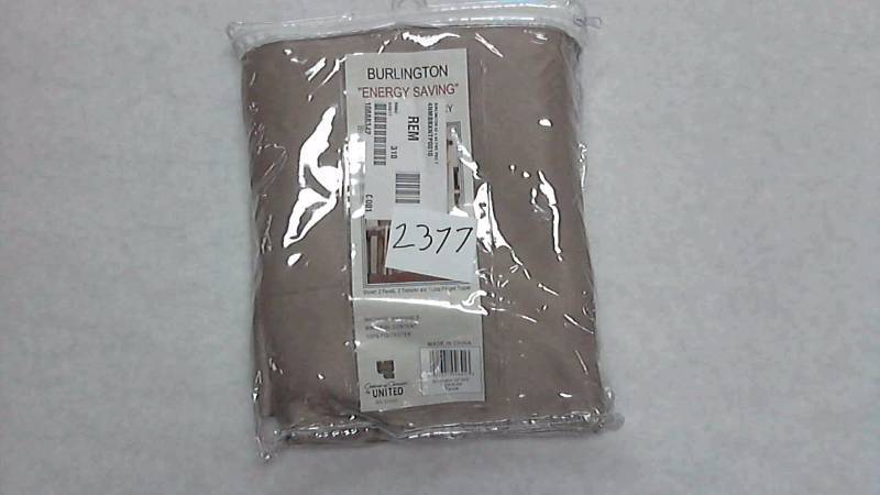 lot 2378 image: United Burlington 52 x 63 Blackout 5-Pc. Window Panel Set Taupe
