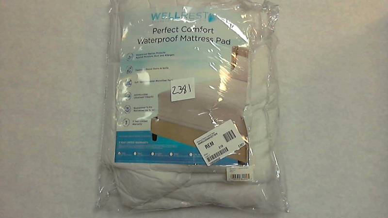 lot 2381 image: WellRest Perfect Comfort Waterproof Mattress Pad - Twin