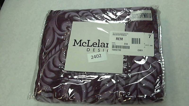 lot 2402 image: MLD Venetian 84x84 Panel Curtain  Curtains Pair Plum