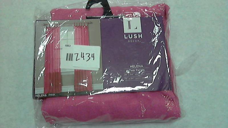 lot 2434 image: Helena Window Curtain  Curtains (Pair) Pink
