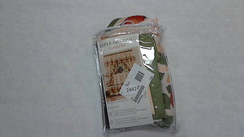 lot 2442 image: Apple Orchard 36 x 57 Cottage Window Curtains  Curtain Set