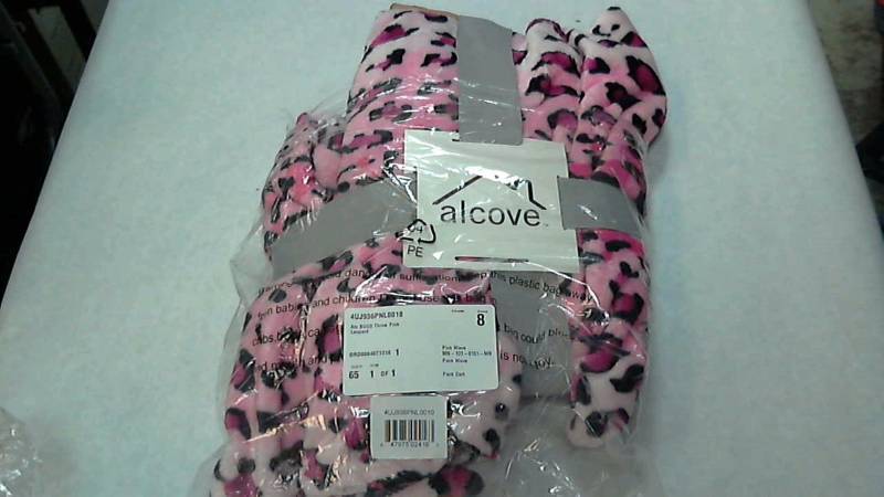 lot 2448 image: alcove Microplush Throw Blanket  - Pink Leopard