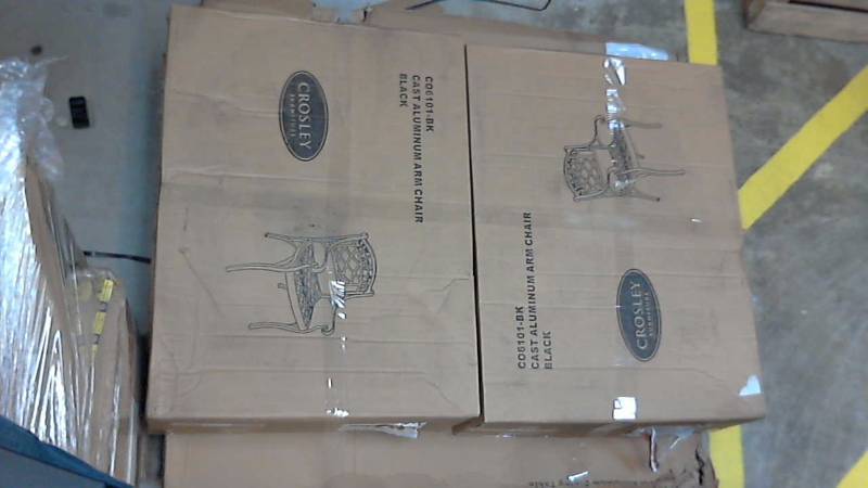 lot 2744 image: Sedona 46 Five Piece Cast Aluminum Patio Set - Black