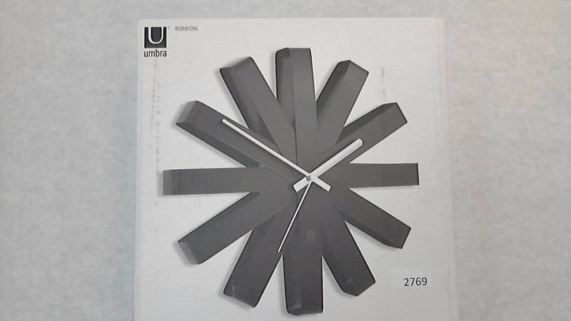 lot 2769 image: Umbra Ribbon Wall Clock - Copper Black