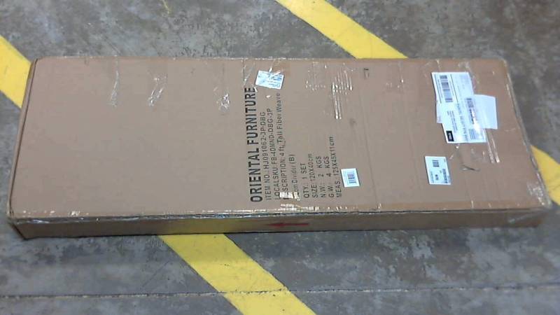 lot 2810 image: 4 ft. Tall Fiber Weave Room Divider Tan