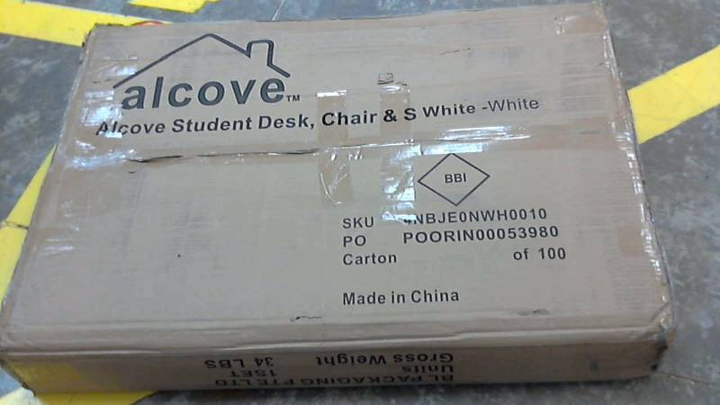 lot 2709 image: alcove Student Desk and Chair White
