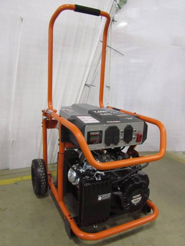RIDGID 7,500-Watt 420cc Gasoline Powered Electric Start Portable